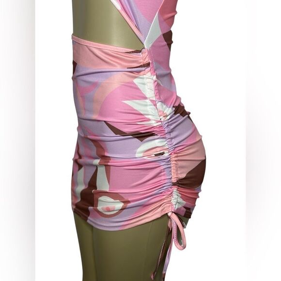 Pink Halter Cut-Out Mini Dress - Picture 11 of 12